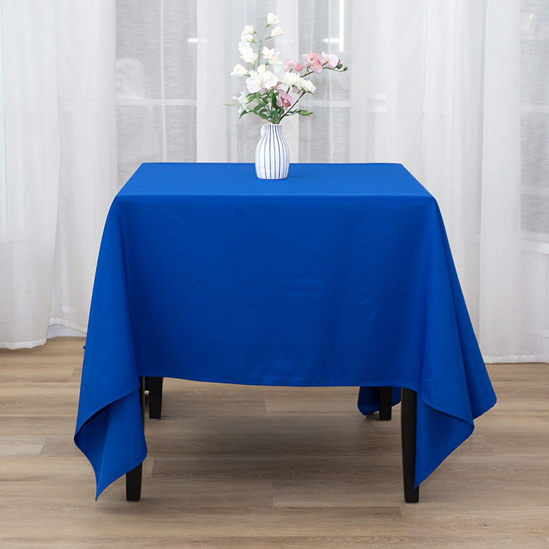 方形纬纱纯色婚礼宴会桌布