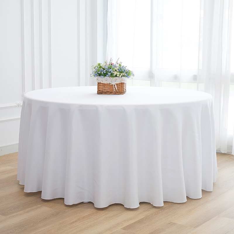 大圆纬纱纯色婚礼宴会桌布