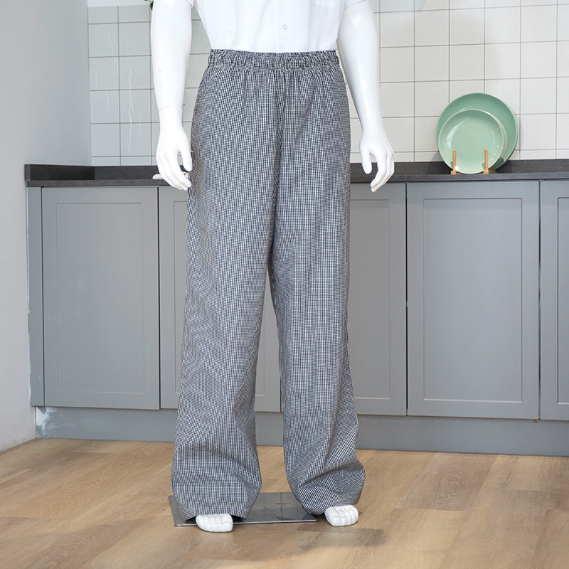 格子厨师裤