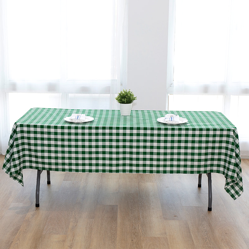 60x102' 野餐聚会矩形格子色织桌布