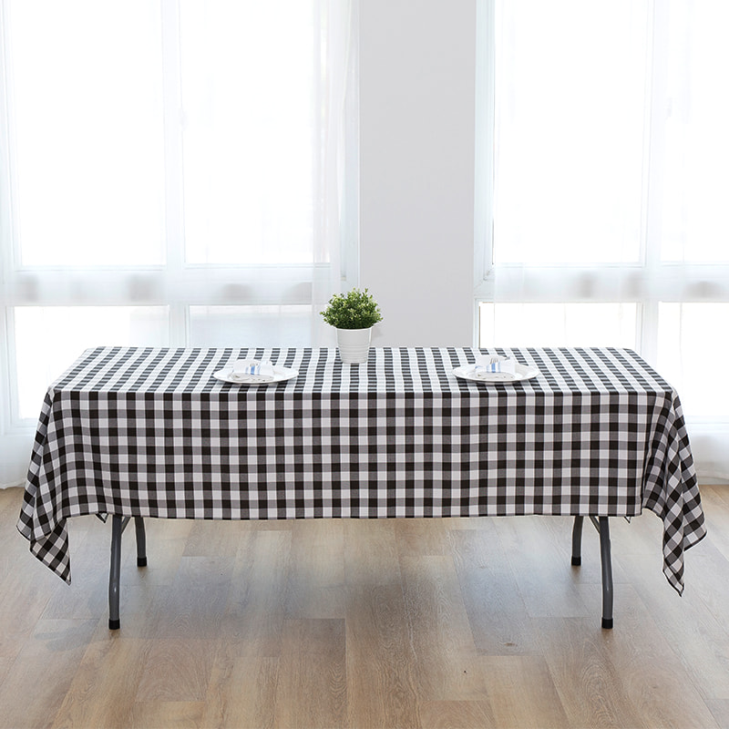 60x102' 野餐聚会矩形格子色织桌布