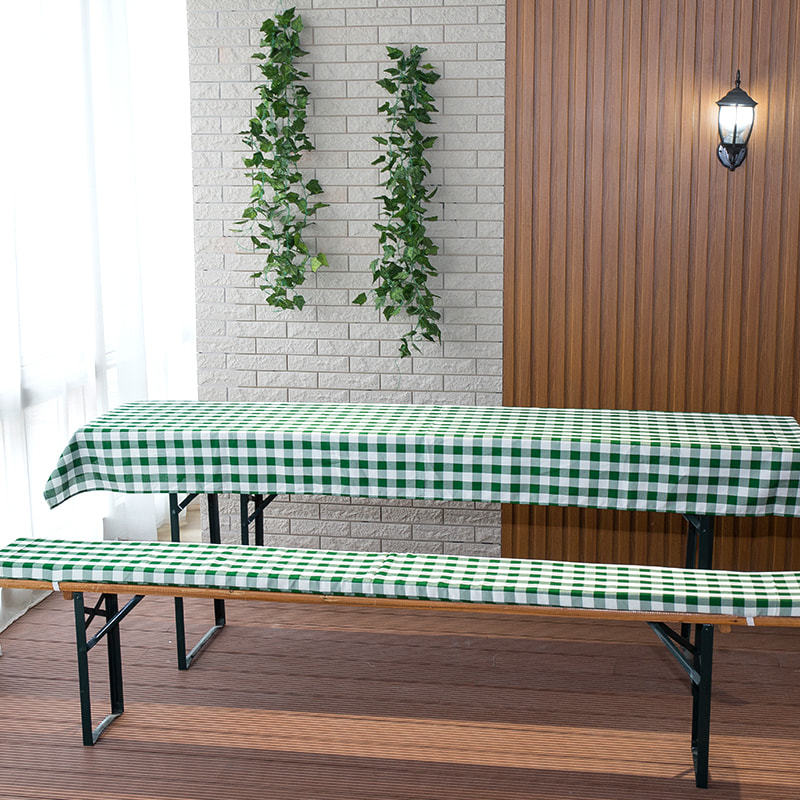 格子纬纱含泡沫垫啤酒凳套3件套