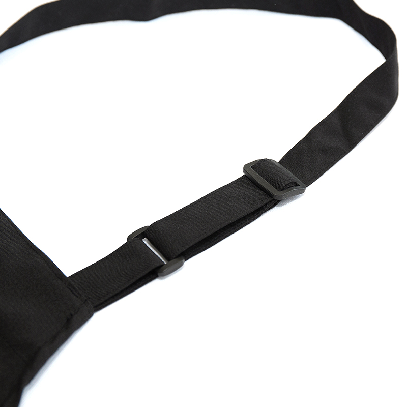 33x27'' 纯色涤纶纱围裙，带口袋和可调节纽扣